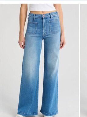 MOTHER Jeans Hustler Lil Patch Pocket Undercover Sneak sz 33